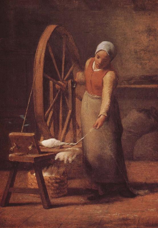Jean Francois Millet The woman weaving the sweater oil painting image
